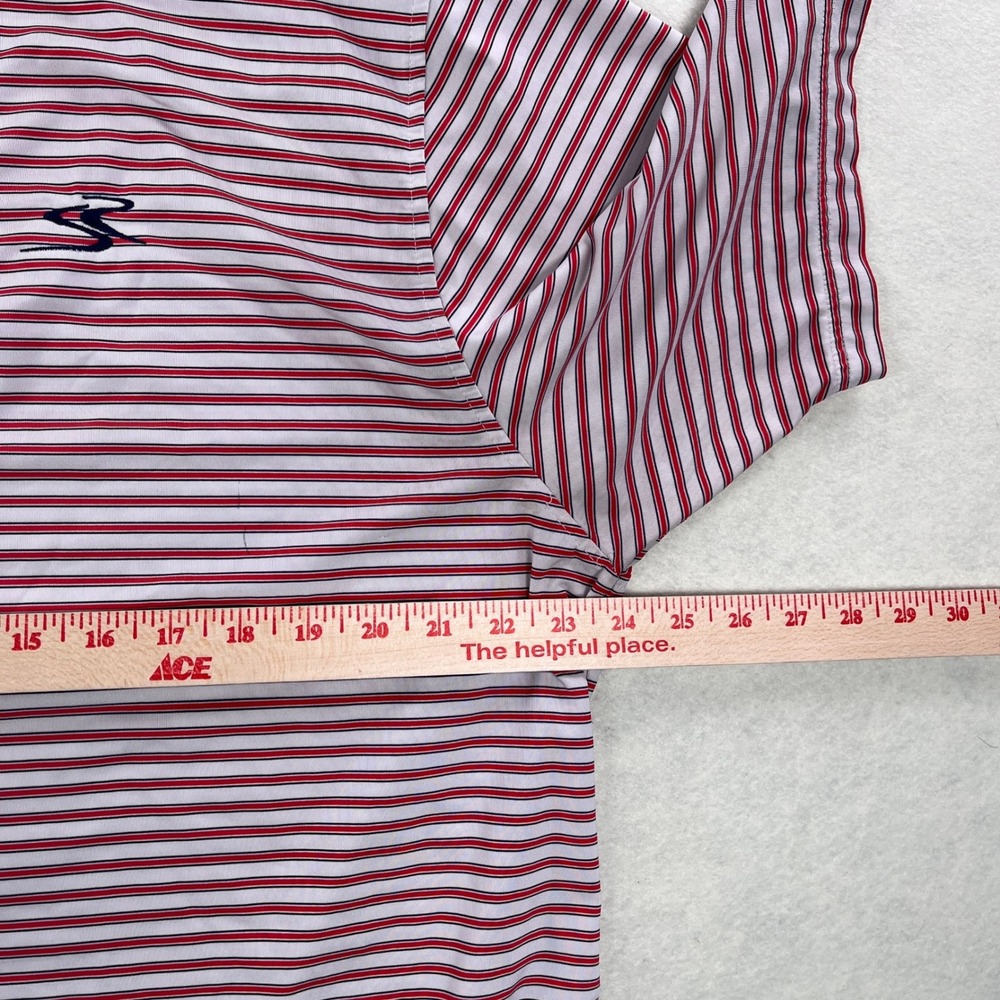 [Lot of 2] Mens FootJoy ProDry Golf Polo Shirt Purple Red White Striped Size L - Picture 11 of 16